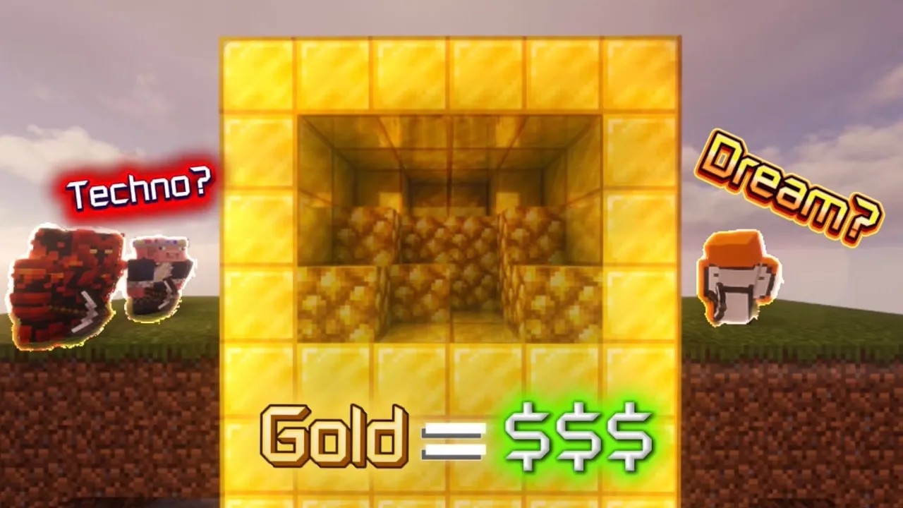 Minecraft: EVERY GOLD BLOCK IS CASH! | LarpularMMOs