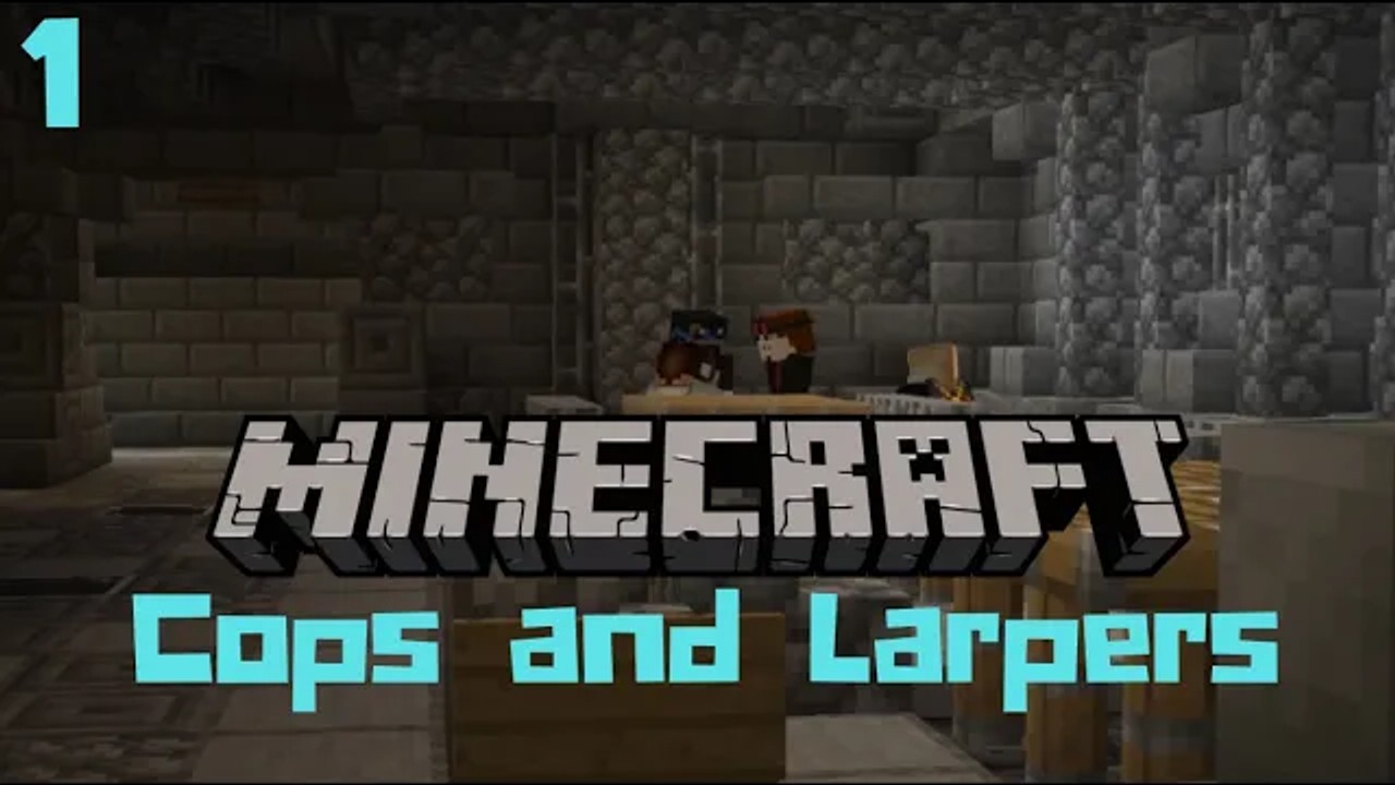 Minecraft: FUNNY COPS AND LARPERS! Mini-Game w/Mitch & Team Larpted!