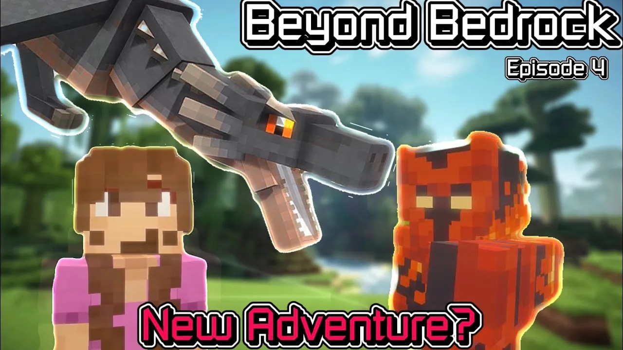MINECRAFT: BEYOND BEDROCK - EXPLORING WITH DRAGONS! [S1;EP4] | LarpularMMOs & Femma